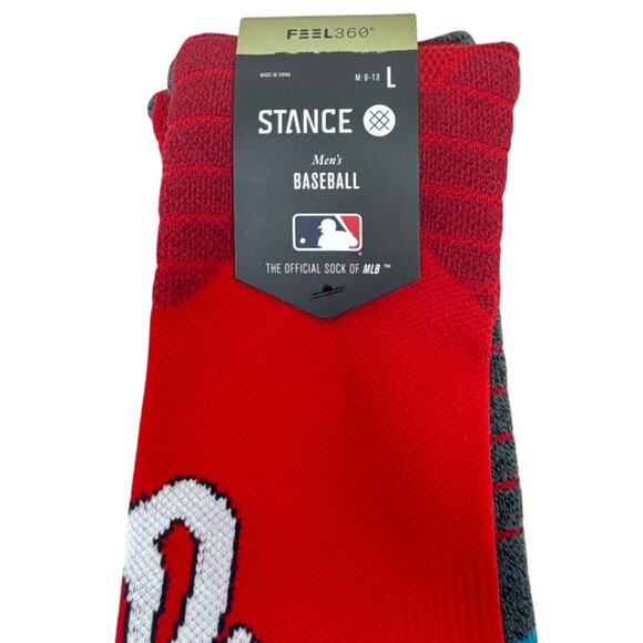 Stance MLB Washington Nationals Diamond Pro Over The Calf Height Socks Sz L 9-13 - Picture 6 of 7